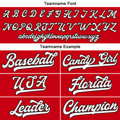 Benutzerdefinierte Authentisch Baseball-Trikot Rot Netz