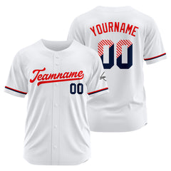 Benutzerdefinierte Authentisch Baseball-Trikot Weiss Netz