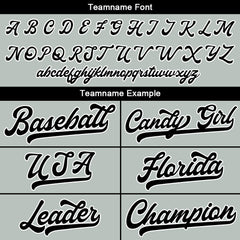 Benutzerdefinierte Authentisch Baseball-Trikot Grau Netz