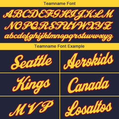 Benutzerdefinierte Authentisch Basketball Trikot Marine-Weiß-Rot-Gelb