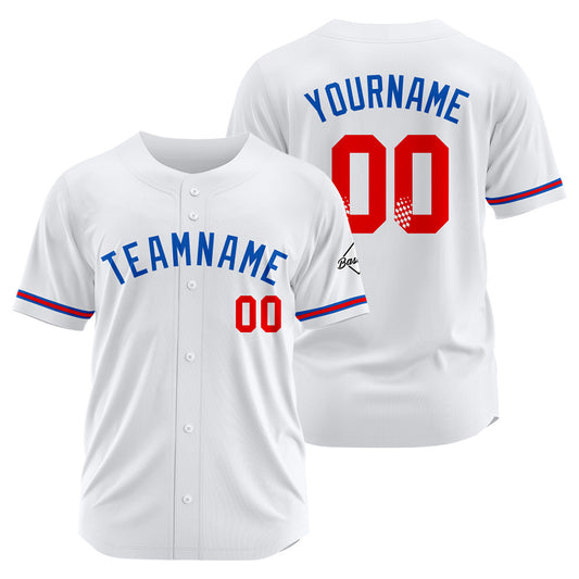 Benutzerdefinierte Authentisch Baseball-Trikot Weiss Netz