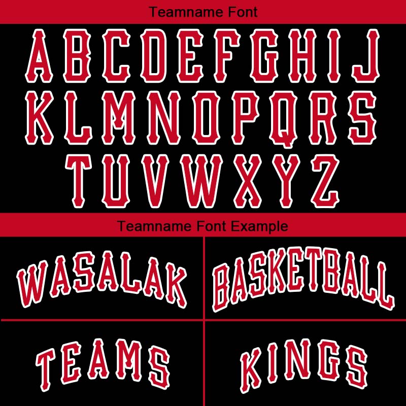 Benutzerdefinierte Authentisch Basketball Trikot Schwarz-Rot-Weiß