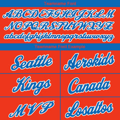 Benutzerdefinierte Authentisch Basketball Trikot Orange-Blau-Weiß