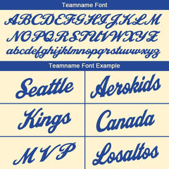 Benutzerdefinierte Authentisch Basketball Trikot Creme- Königlich- Rot