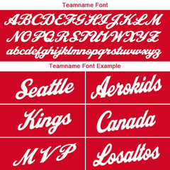 Benutzerdefinierte Authentisch Basketball Trikot Rot-Weiß-Schwarz