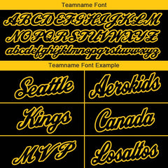 Benutzerdefinierte Authentisch Basketball Trikot Schwarz- Gelb