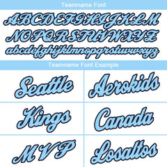 Benutzerdefinierte Authentisch Basketball Trikot Weiß-Hellblau-Marine