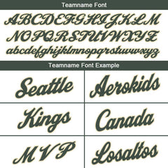 Benutzerdefinierte Authentisch Basketball Trikot Weiß-Grün-Creme