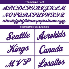 Benutzerdefinierte Authentisch Basketball Trikot Weiß-Lila-Kelly Grün-Gelb