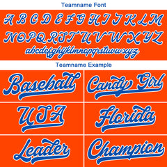 Benutzerdefinierte Authentisch Baseball-Trikot Orange Netz