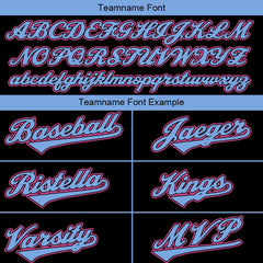 Benutzerdefinierte Authentisch Sweatshirt-Kapuzenpulli Schwarz-Hellblau-Rosa