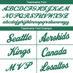 Benutzerdefinierte Authentisch Basketball Trikot Weiß-Kelly Grün