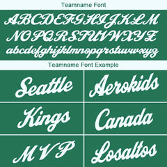 Benutzerdefinierte Authentisch Basketball Trikot Kelly Grün-Weiß