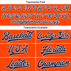 Benutzerdefinierte Authentisch Baseball-Trikot Orange Netz