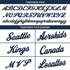 Benutzerdefinierte Authentisch Basketball Trikot Weiß-Marine