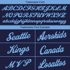 Benutzerdefinierte Authentisch Basketball Trikot Marine- Hellblau