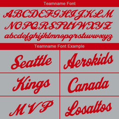 Benutzerdefinierte Authentisch Basketball Trikot Grau-Rot-Marine