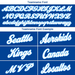 Benutzerdefinierte Authentisch Basketball Trikot Königlich- Hellblau-Weiß