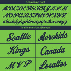 Benutzerdefinierte Authentisch Basketball Trikot Neongrün-Marine-Weiß