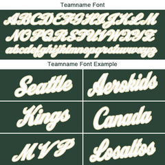 Benutzerdefinierte Authentisch Basketball Trikot Grün-Weiß-Creme