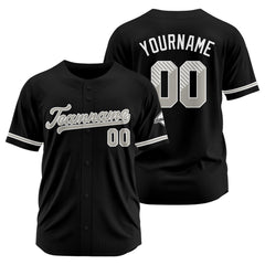 Benutzerdefinierte Authentisch Baseball-Trikot Schwarz Netz