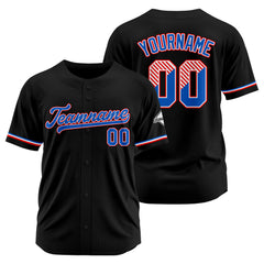 Benutzerdefinierte Authentisch Baseball-Trikot Schwarz Netz