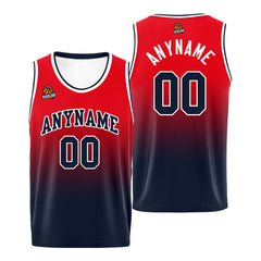 Benutzerdefinierte Basketball Jersey personalisiert genäht Name&Number&Logo Marine&Rot