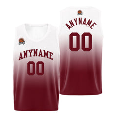 Benutzerdefinierte Basketball Jersey personalisiert genäht Name&Number&Logo Burgund&Schwarz
