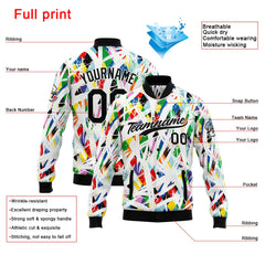 Personalisiert Benutzerdefiniert Jacke Anpassen Ihr Teamname, Logo und Nummer