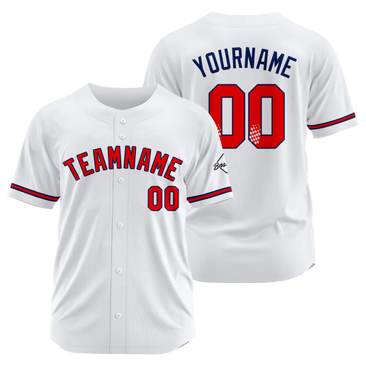 Benutzerdefinierte Authentisch Baseball-Trikot Weiss Netz