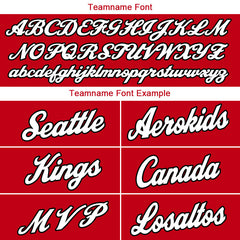 Benutzerdefinierte Authentisch Basketball Trikot Rot-Weiß-Schwarz