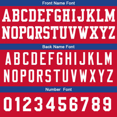 Benutzerdefinierte Basketball Jersey personalisiert genäht Name&Number&Logo Rot&Royal