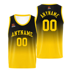 Benutzerdefinierte Basketball Jersey personalisiert genäht Name&Number&Logo Royal&Gelb