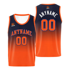 Benutzerdefinierte Basketball Jersey personalisiert genäht Name&Number&Logo Royal&Orange
