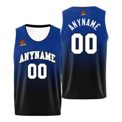 Benutzerdefinierte Basketball Jersey personalisiert genäht Name&Number&Logo Schwarz&Royal