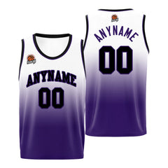 Benutzerdefinierte Basketball Jersey personalisiert genäht Name&Number&Logo Schwarz&Lila