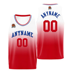 Benutzerdefinierte Basketball Jersey personalisiert genäht Name&Number&Logo Rot&Royal