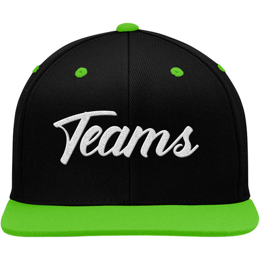 Benutzerdefinierte Authentizität Hut Schwarz-Grün