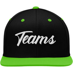 Benutzerdefinierte Authentizität Hut Schwarz-Grün