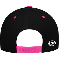 Benutzerdefinierte Authentizität Hut Schwarz-Rosa