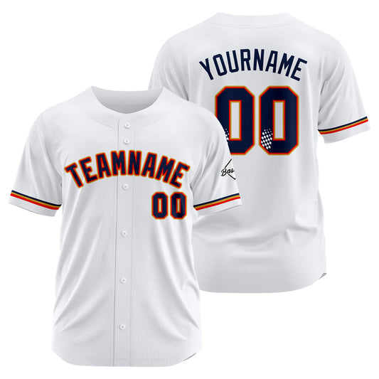 Benutzerdefinierte Authentisch Baseball-Trikot Weiss Netz