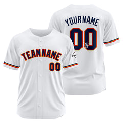 Benutzerdefinierte Authentisch Baseball-Trikot Weiss Netz