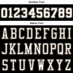 Benutzerdefinierte Authentisch Basketball Trikot Schwarz-Weiß-Gold