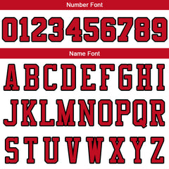 Benutzerdefinierte Authentisch Basketball Trikot Weiß-Rot-Schwarz