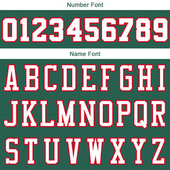 Benutzerdefinierte Authentisch Basketball Trikot Grün-Weiß-Rot