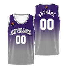 Benutzerdefinierte Basketball Jersey personalisiert genäht Name&Number&Logo Schwarz&Lila