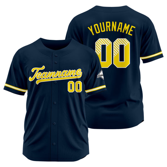 Benutzerdefinierte Authentisch Baseball-Trikot Marine Netz