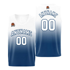 Benutzerdefinierte Basketball Jersey personalisiert genäht Name&Number&Logo Blau&Marine
