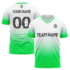 Benutzerdefinierte Fußballuniform Jersey Kinder Erwachsene Personalisiertes Set Jersey Shirt Grün