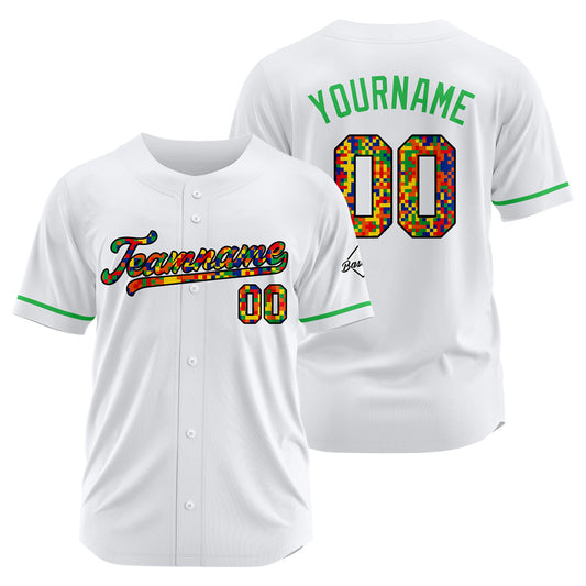 Benutzerdefinierte Authentisch Baseball Weiß